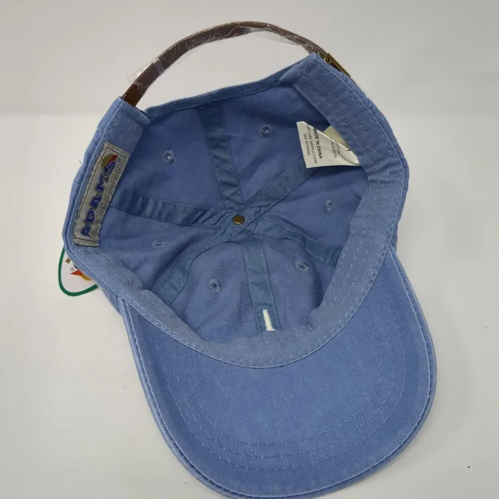 Adams Slideback Boys Kids Hat Blue One Size Leather Strap Embroidered W/Tags